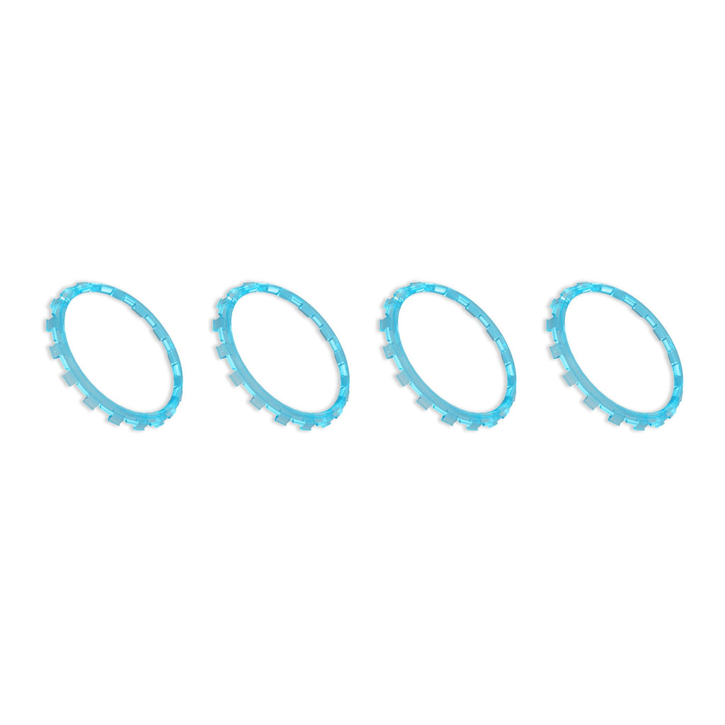 eXtremeRate Custom Replacement Accent Rings for PS5 Controller - Clear Cyan Blue eXtremeRate