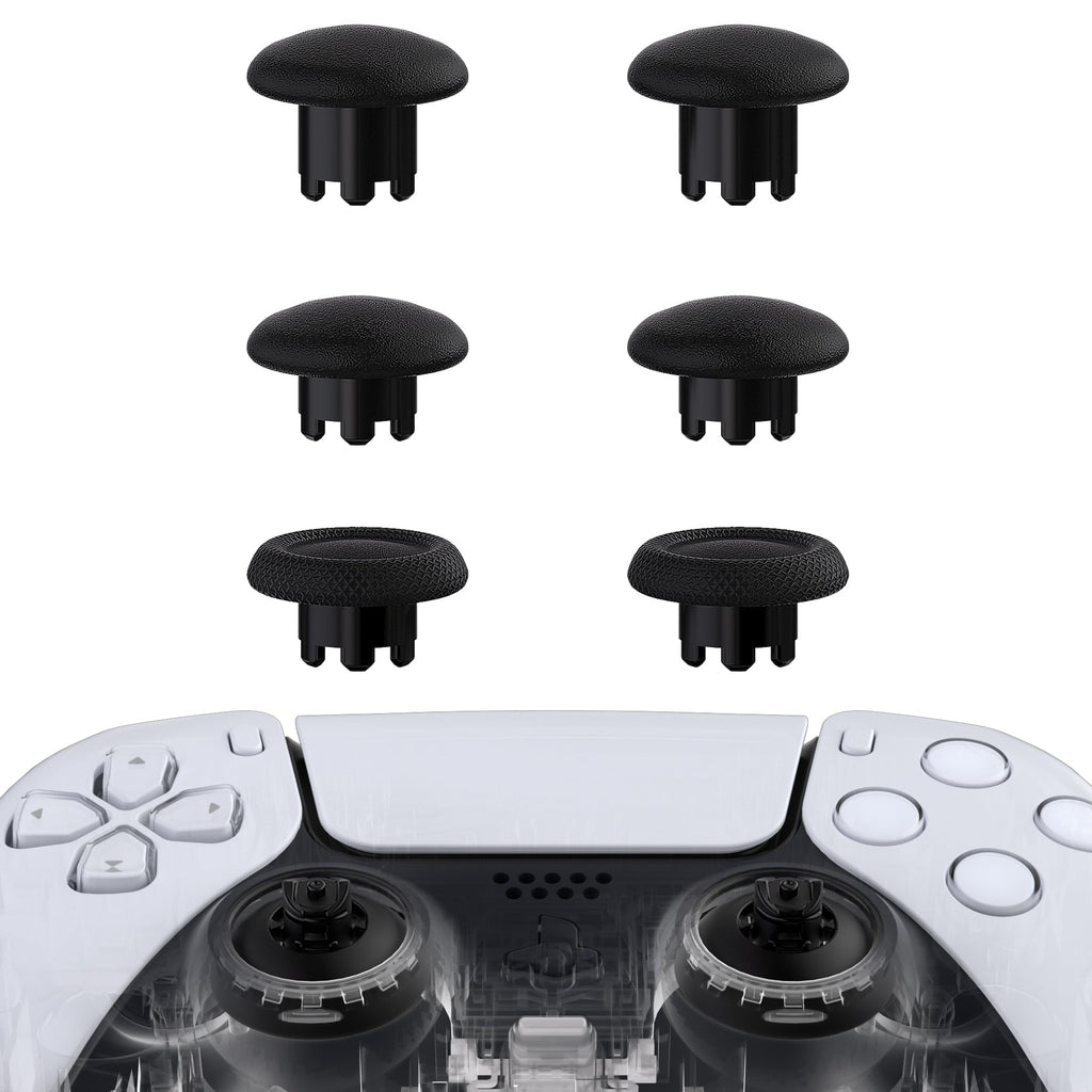 eXtremeRate EDGE Sticks Replacement Interchangeable Thumbsticks for PS5 & PS4 All Model Controllers - Black eXtremeRate