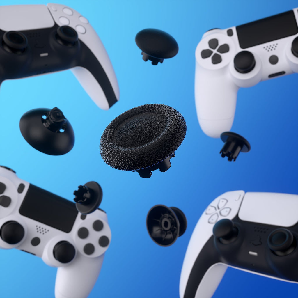 eXtremeRate EDGE Sticks Replacement Interchangeable Thumbsticks for PS5 & PS4 All Model Controllers - Black eXtremeRate