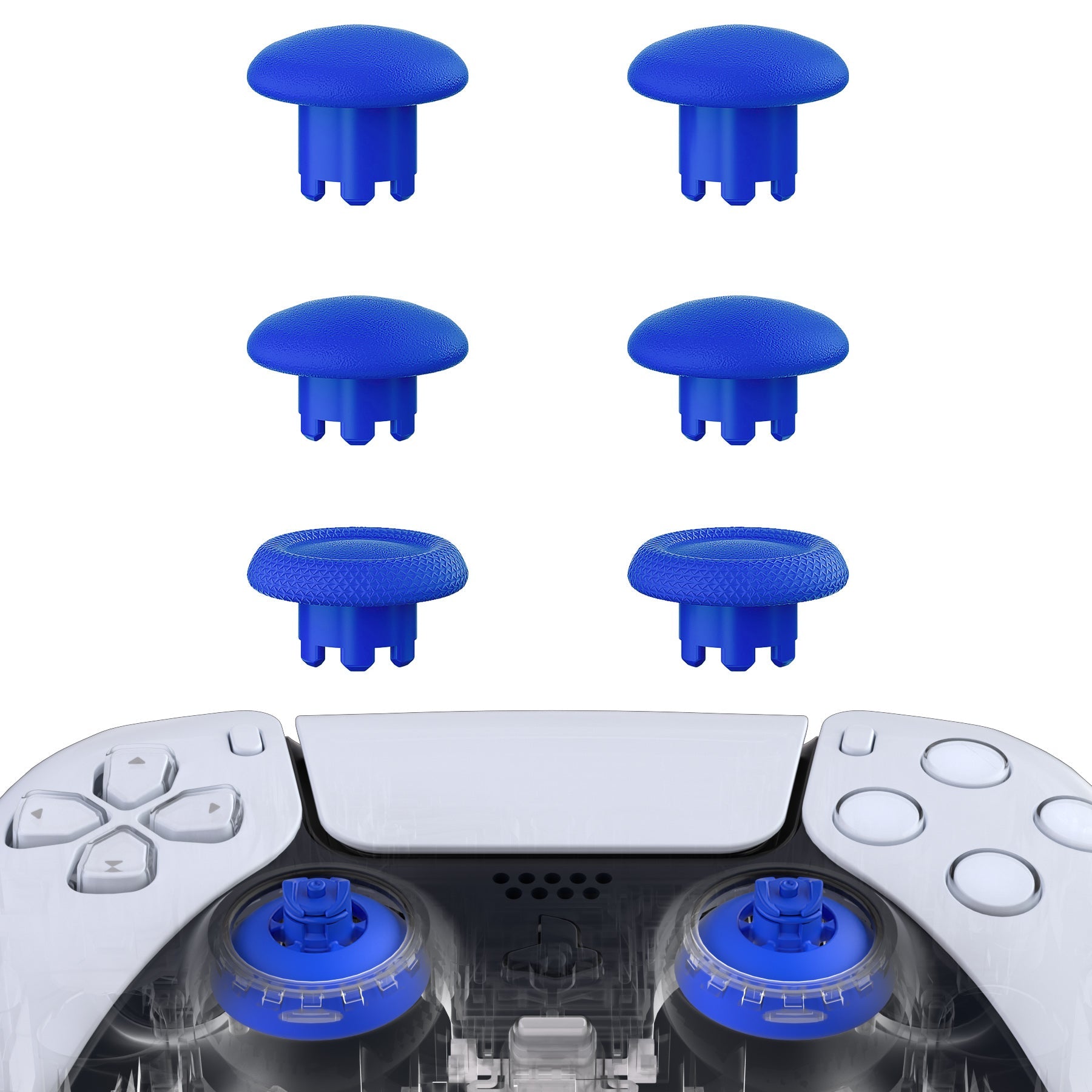 eXtremeRate EDGE Sticks Replacement Interchangeable Thumbsticks for PS5 & PS4 All Model Controllers - Blue eXtremeRate