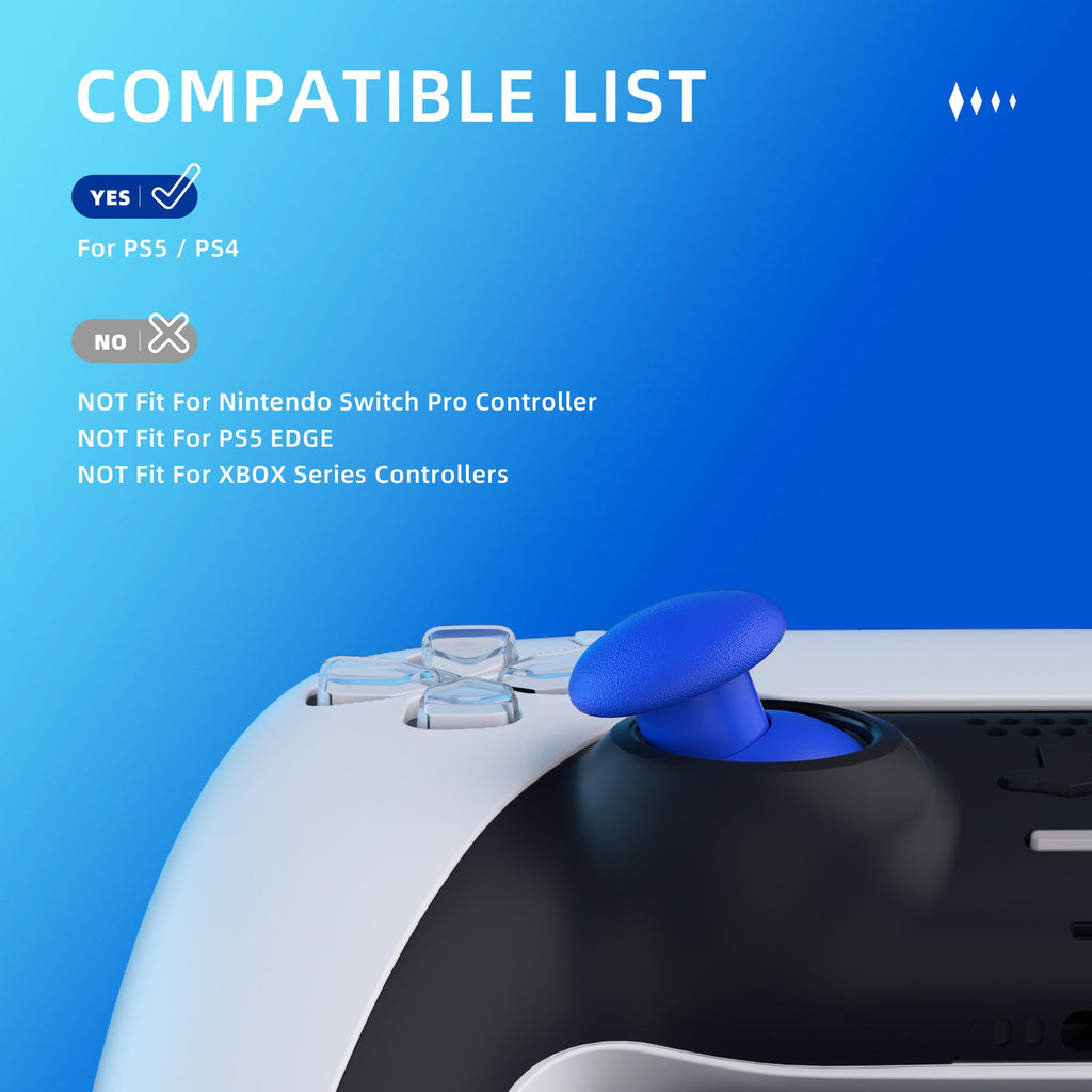 eXtremeRate EDGE Sticks Replacement Interchangeable Thumbsticks for PS5 & PS4 All Model Controllers - Blue eXtremeRate