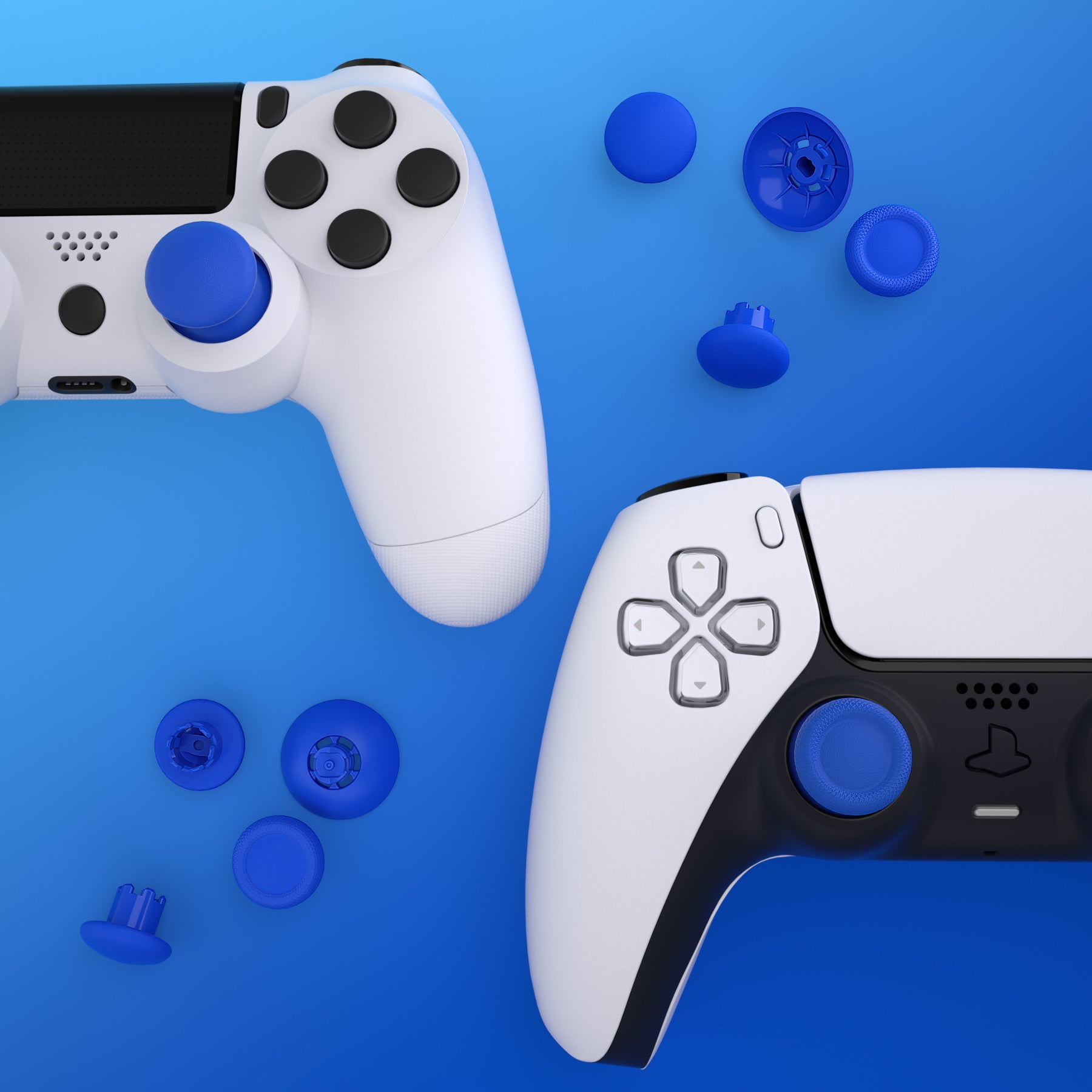 eXtremeRate EDGE Sticks Replacement Interchangeable Thumbsticks for PS5 & PS4 All Model Controllers - Blue eXtremeRate