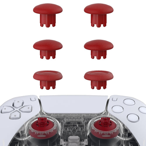eXtremeRate EDGE Sticks Replacement Interchangeable Thumbsticks for PS5 & PS4 All Model Controllers - Carmine Red eXtremeRate