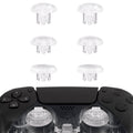 eXtremeRate EDGE Sticks Replacement Interchangeable Thumbsticks for PS5 & PS4 All Model Controllers - Clear eXtremeRate