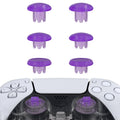 eXtremeRate EDGE Sticks Replacement Interchangeable Thumbsticks for PS5 & PS4 All Model Controllers - Clear Atomic Purple eXtremeRate