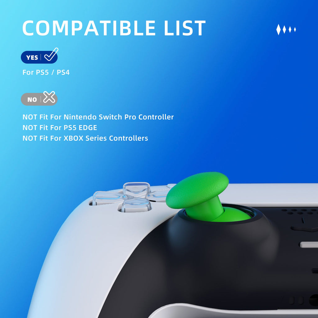eXtremeRate EDGE Sticks Replacement Interchangeable Thumbsticks for PS5 & PS4 All Model Controllers - Green eXtremeRate
