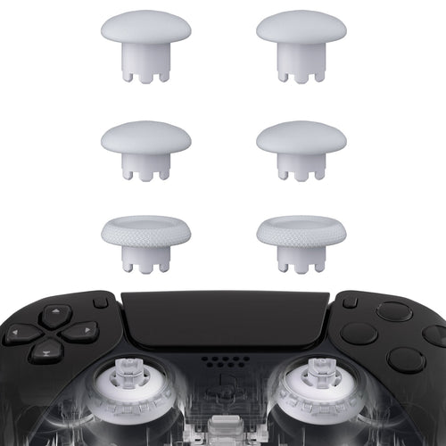 eXtremeRate EDGE Sticks Replacement Interchangeable Thumbsticks for PS5 & PS4 All Model Controllers - Solid White eXtremeRate