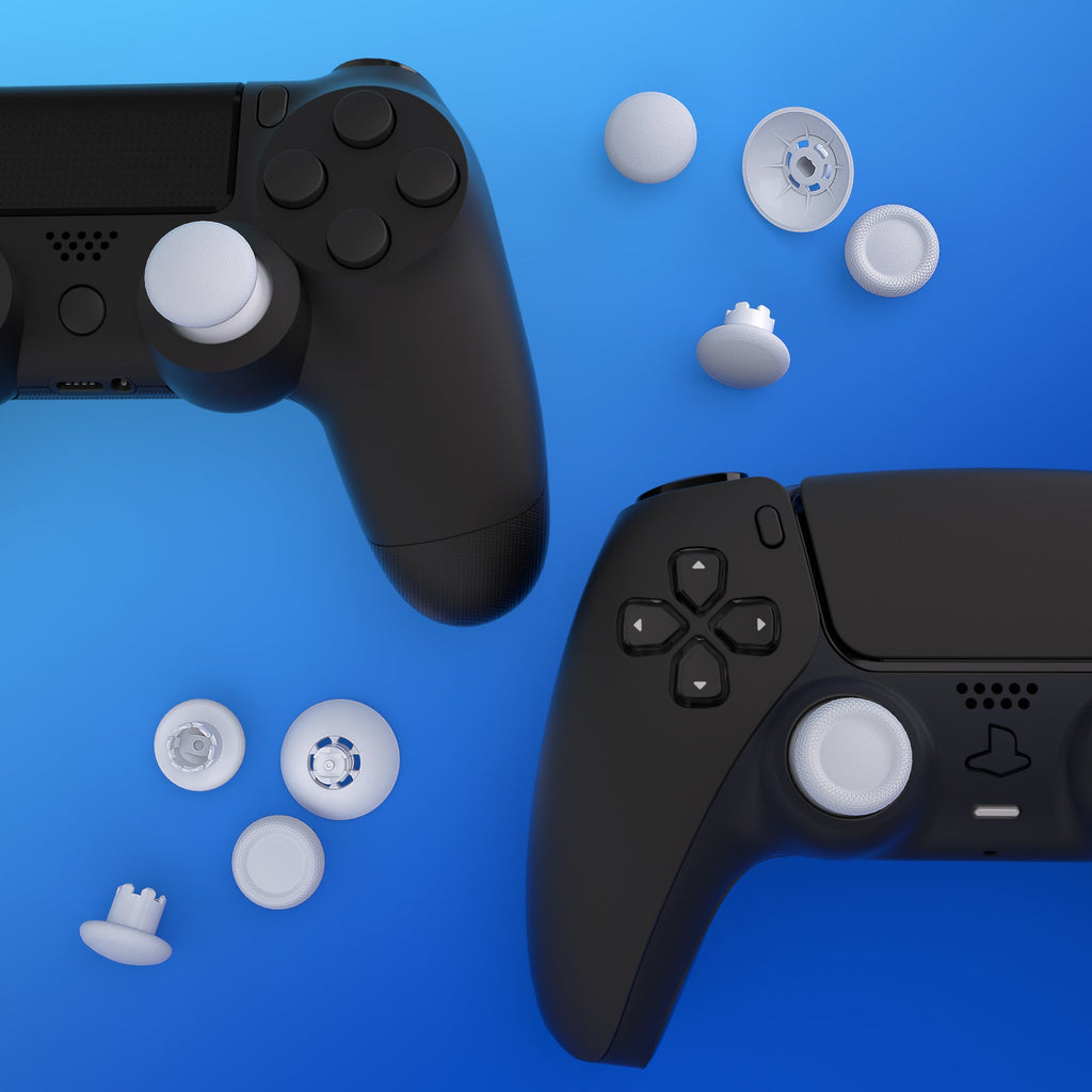 eXtremeRate EDGE Sticks Replacement Interchangeable Thumbsticks for PS5 & PS4 All Model Controllers - Solid White eXtremeRate