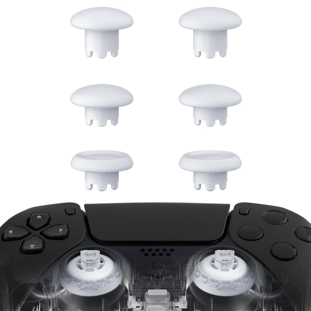 eXtremeRate EDGE Sticks Replacement Interchangeable Thumbsticks for PS5 & PS4 All Model Controllers - Robot White eXtremeRate