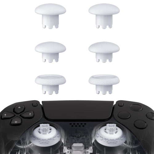 eXtremeRate EDGE Sticks Replacement Interchangeable Thumbsticks for PS5 & PS4 All Model Controllers - Robot White eXtremeRate