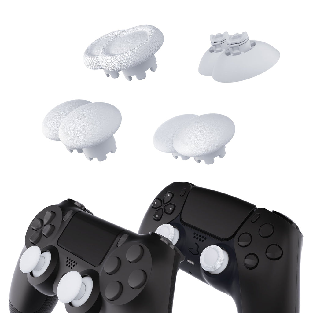 eXtremeRate EDGE Sticks Replacement Interchangeable Thumbsticks for PS5 & PS4 All Model Controllers - Robot White eXtremeRate