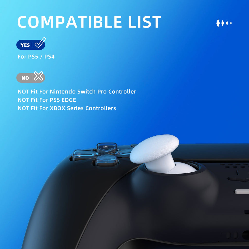 eXtremeRate EDGE Sticks Replacement Interchangeable Thumbsticks for PS5 & PS4 All Model Controllers - Robot White eXtremeRate