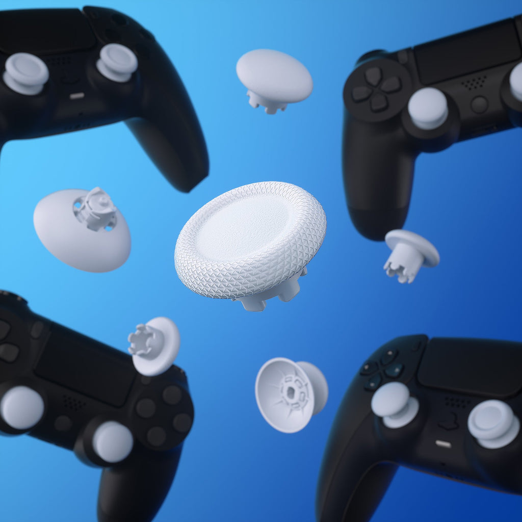 eXtremeRate EDGE Sticks Replacement Interchangeable Thumbsticks for PS5 & PS4 All Model Controllers - Robot White eXtremeRate