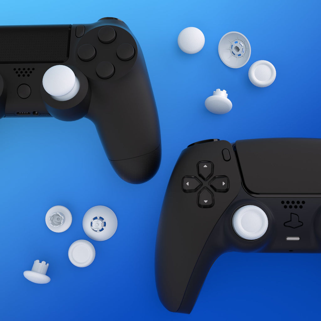 eXtremeRate EDGE Sticks Replacement Interchangeable Thumbsticks for PS5 & PS4 All Model Controllers - Robot White eXtremeRate