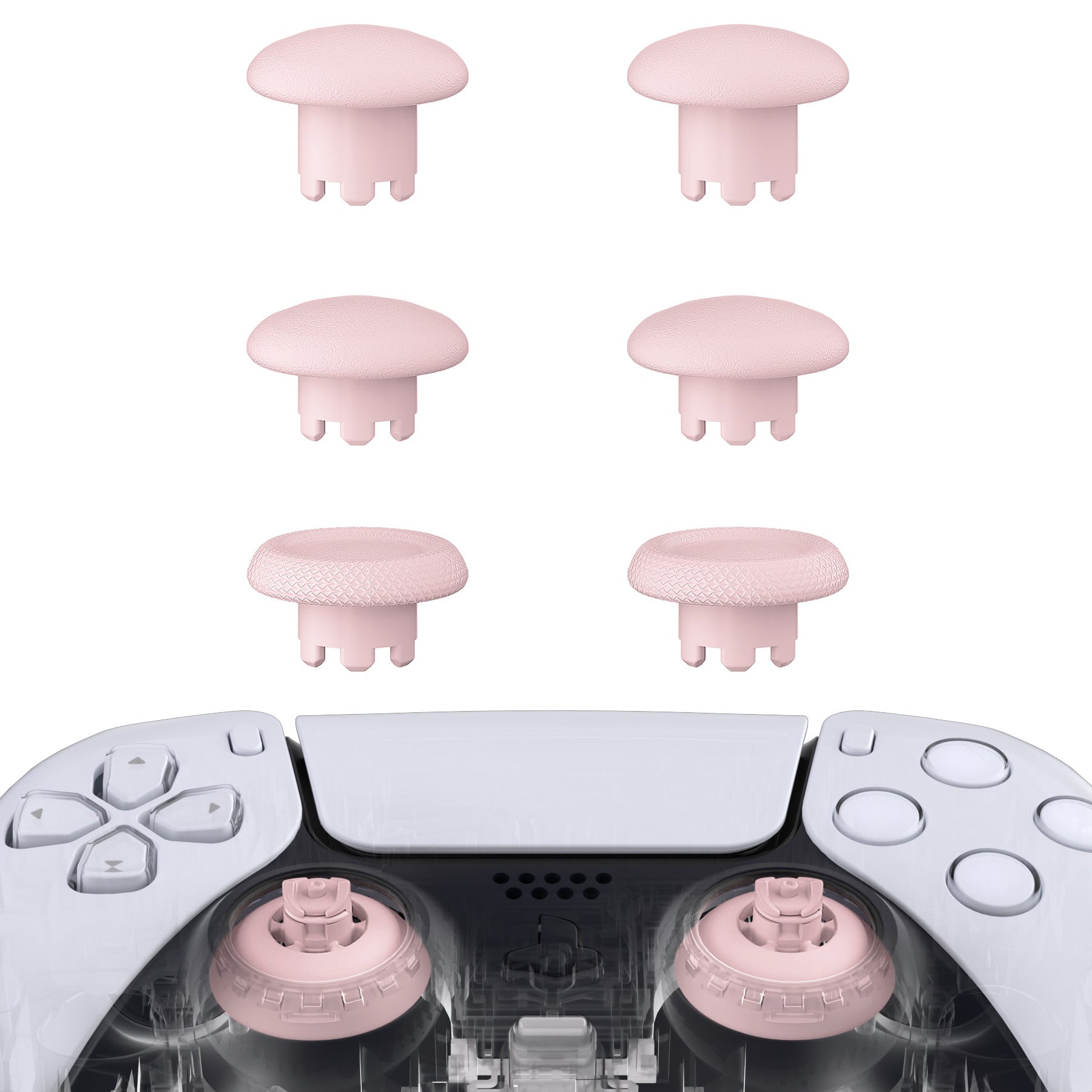 eXtremeRate EDGE Sticks Replacement Interchangeable Thumbsticks for PS5 & PS4 All Model Controllers - Cherry Blossoms eXtremeRate