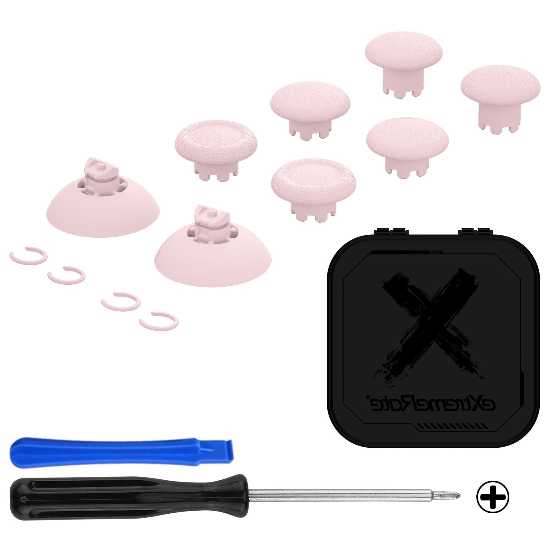 eXtremeRate EDGE Sticks Replacement Interchangeable Thumbsticks for PS5 & PS4 All Model Controllers - Cherry Blossoms eXtremeRate