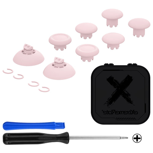 eXtremeRate EDGE Sticks Replacement Interchangeable Thumbsticks for PS5 & PS4 All Model Controllers - Cherry Blossoms eXtremeRate