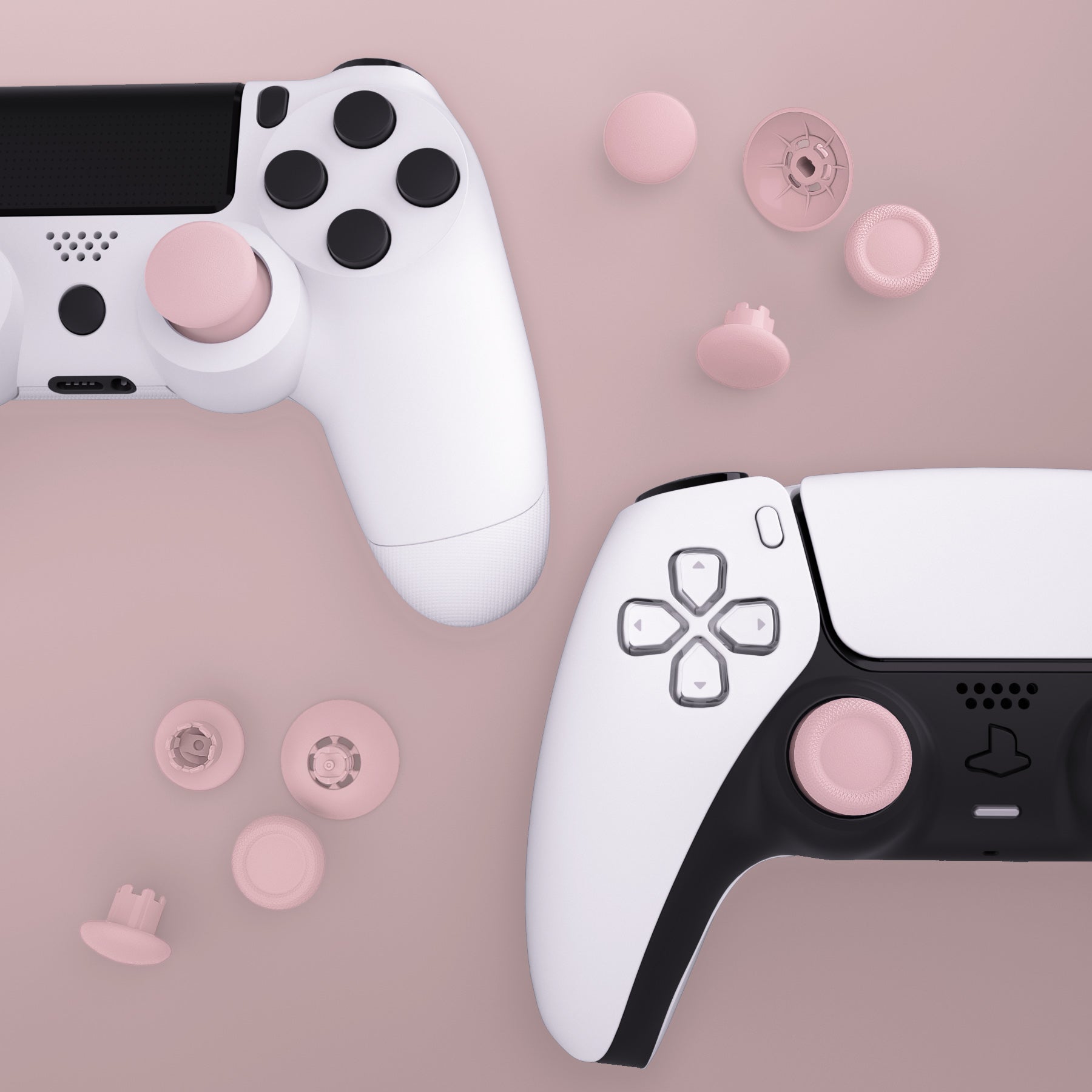 eXtremeRate EDGE Sticks Replacement Interchangeable Thumbsticks for PS5 & PS4 All Model Controllers - Cherry Blossoms eXtremeRate