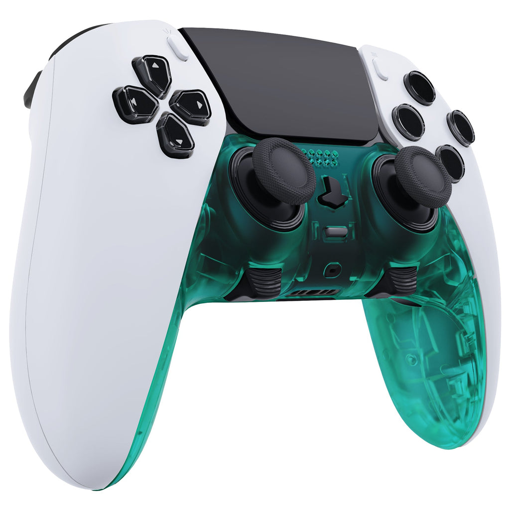 eXtremeRate Replacement Top Bottom Decorative Trim Shell Compatible with PS5 Edge Controller - Emerald Green eXtremeRate