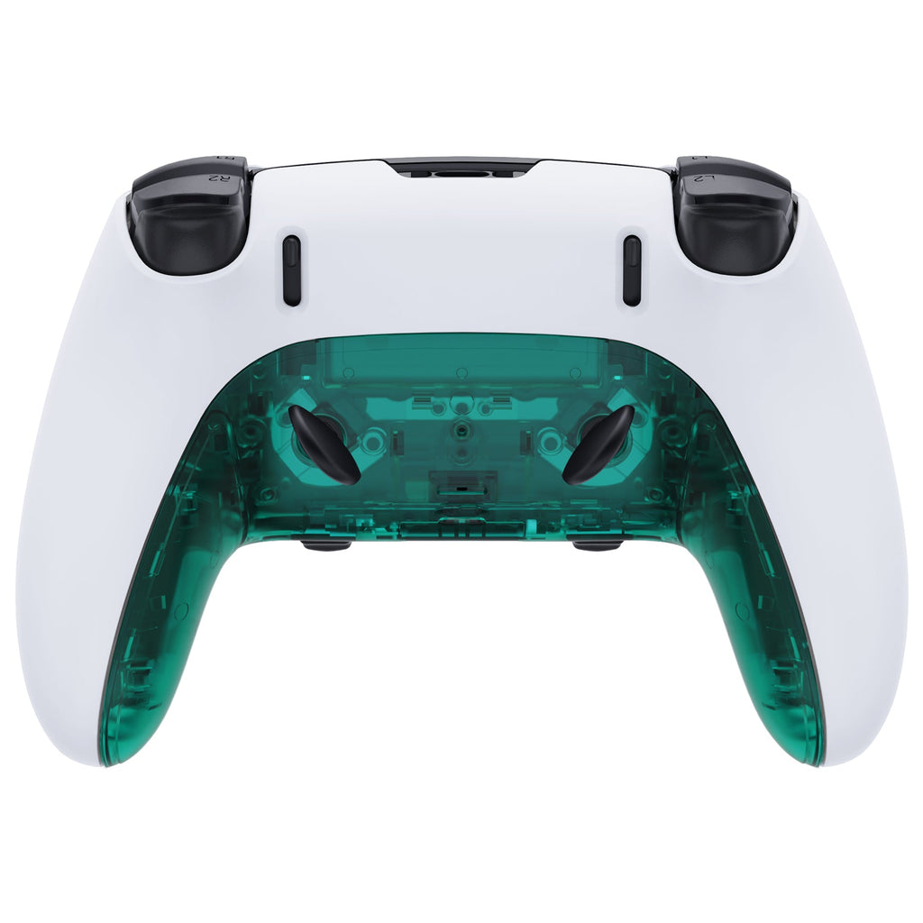 eXtremeRate Replacement Top Bottom Decorative Trim Shell Compatible with PS5 Edge Controller - Emerald Green eXtremeRate