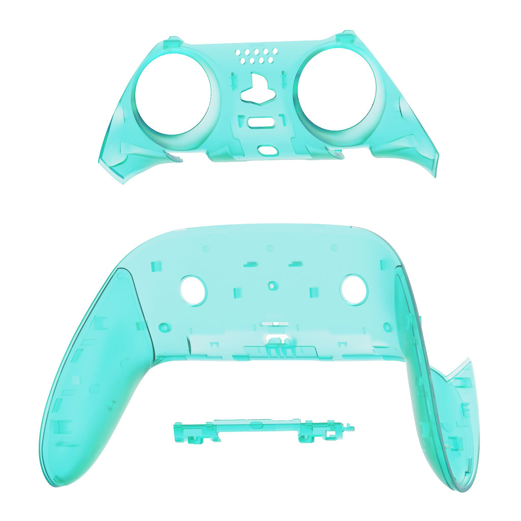 eXtremeRate Replacement Top Bottom Decorative Trim Shell Compatible with PS5 Edge Controller - Emerald Green eXtremeRate