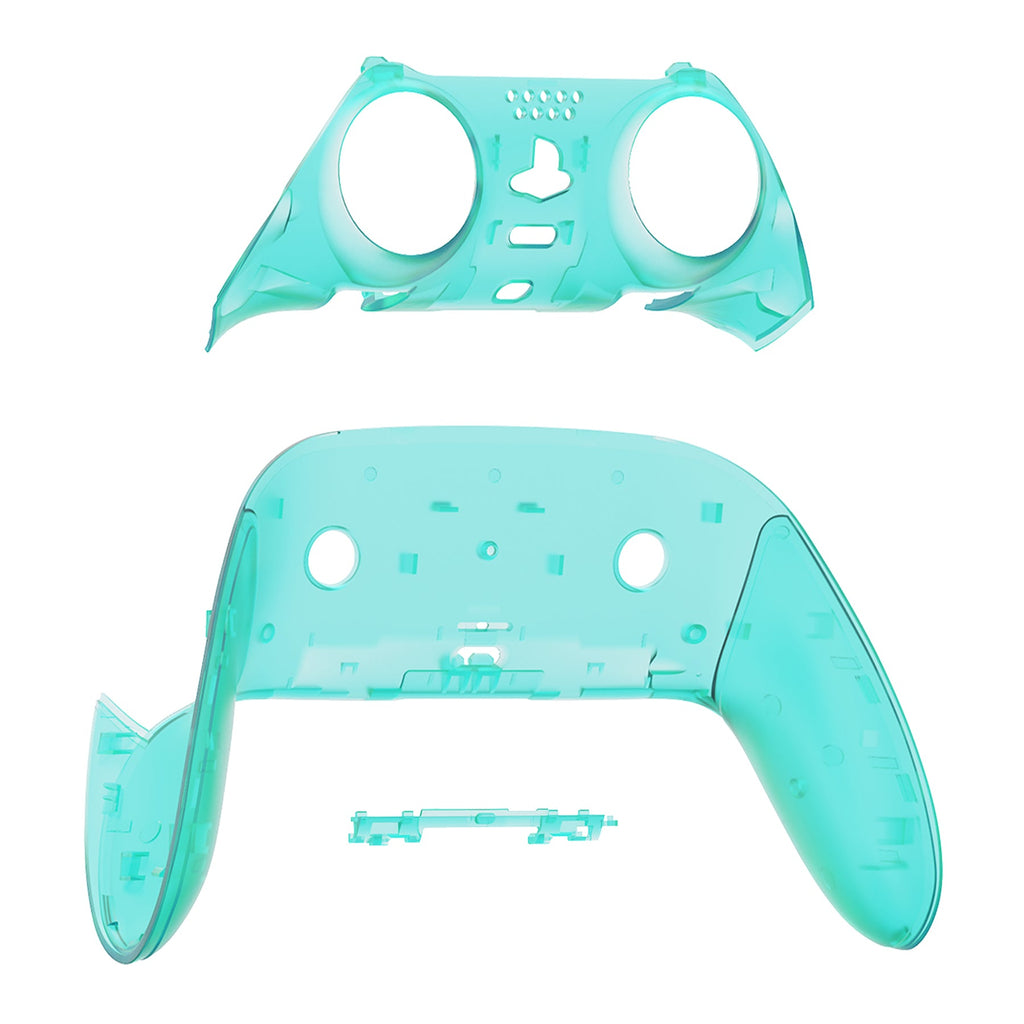 eXtremeRate Replacement Top Bottom Decorative Trim Shell Compatible with PS5 Edge Controller - Emerald Green eXtremeRate