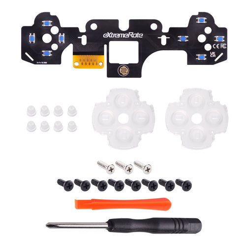 eXtremeRate Face Clicky Kit V2 for PS5 Controller BDM-010 & BDM-020, Custom Tactile Dpad Action Buttons for PS5 Controller eXtremeRate