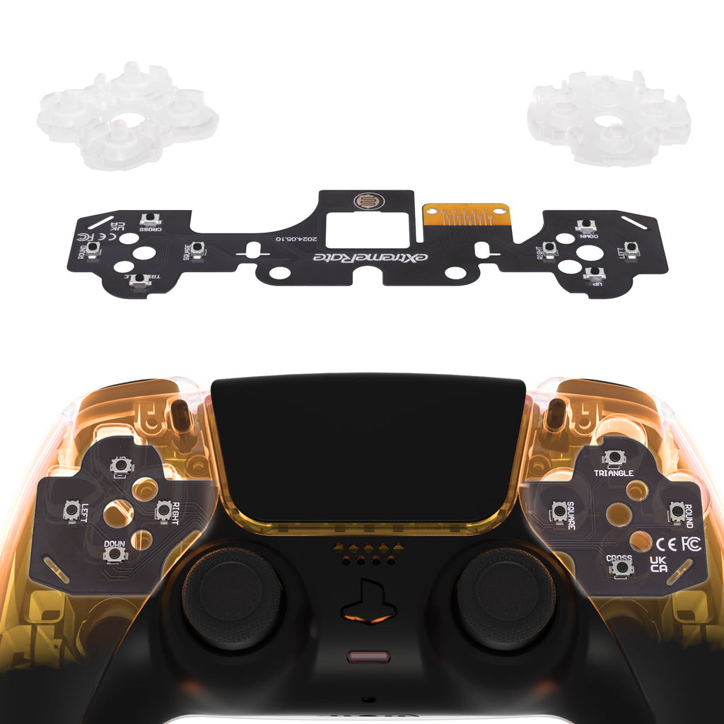 eXtremeRate Face Clicky Kit V3 for PS5 Controller BDM-010 & BDM-020, Custom Hard Silicone Tactile Switch Dpad Action Buttons for PS5 Controller eXtremeRate
