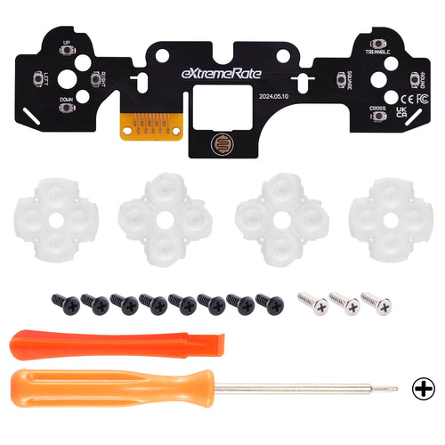 eXtremeRate Face Clicky Kit V3 for PS5 Controller BDM-010 & BDM-020, Custom Hard Silicone Tactile Switch Dpad Action Buttons for PS5 Controller eXtremeRate