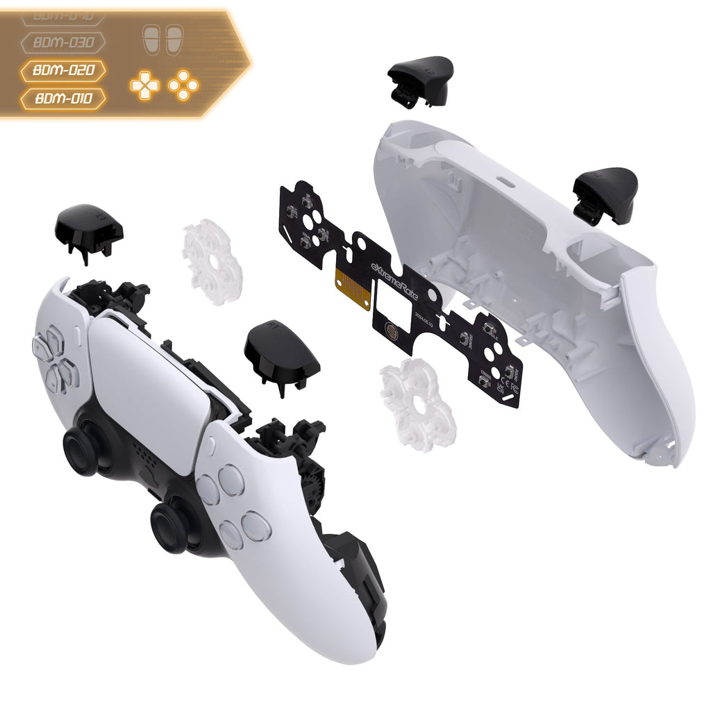 eXtremeRate Face Clicky Kit V3 for PS5 Controller BDM-010 & BDM-020, Custom Hard Silicone Tactile Switch Dpad Action Buttons for PS5 Controller eXtremeRate