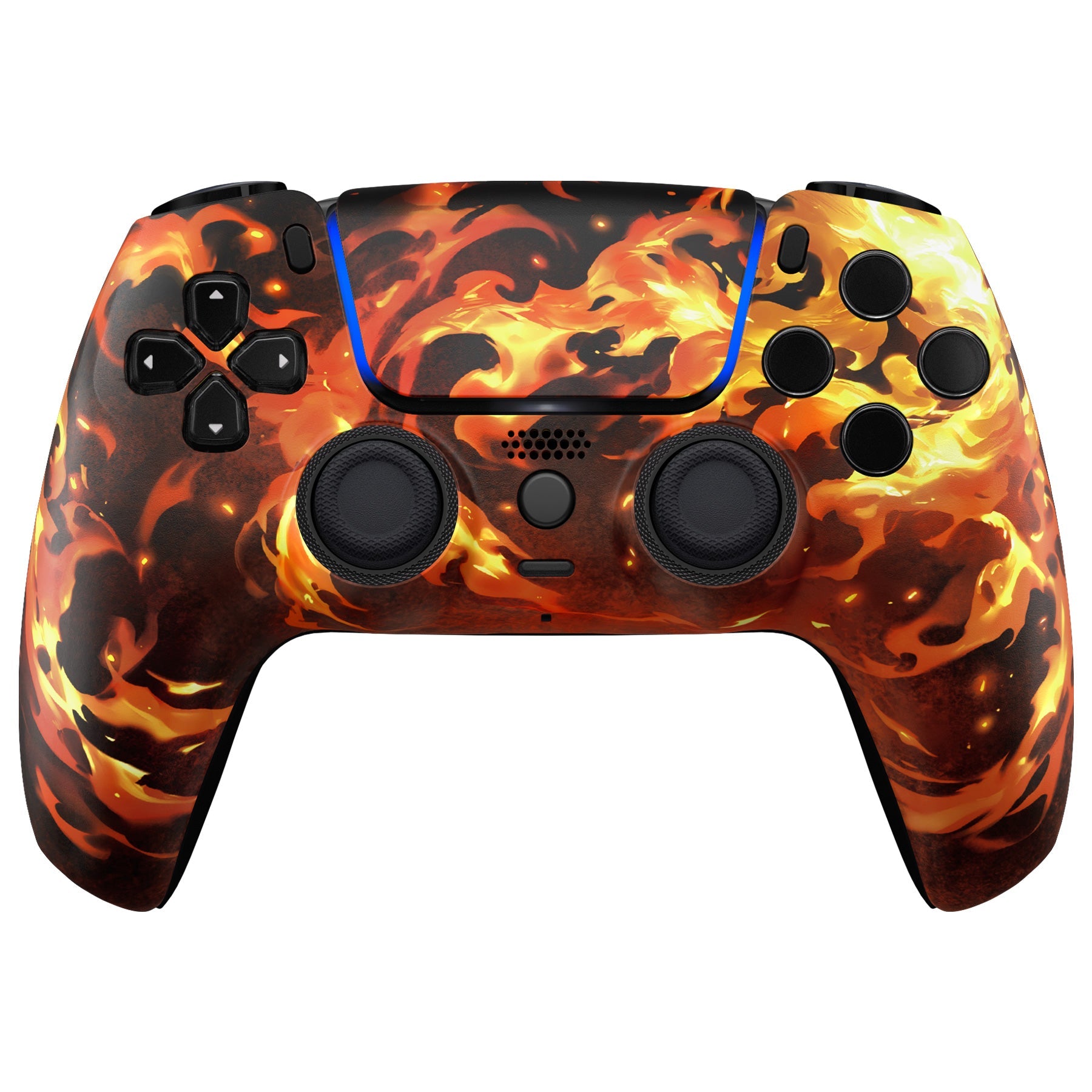 eXtremeRate LUNA Redesigned Replacement Front Shell with Touchpad Compatible with PS5 Controller BDM-010/020/030/040/050/060 - Blazing Magic eXtremeRate