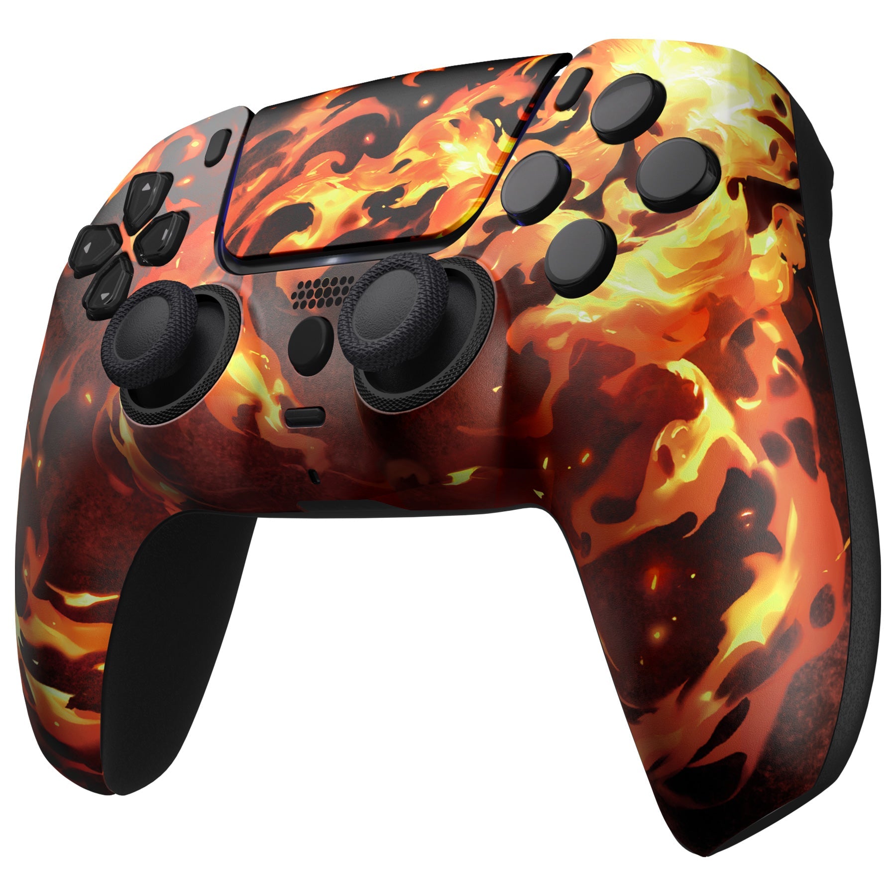 eXtremeRate LUNA Redesigned Replacement Front Shell with Touchpad Compatible with PS5 Controller BDM-010/020/030/040/050/060 - Blazing Magic eXtremeRate