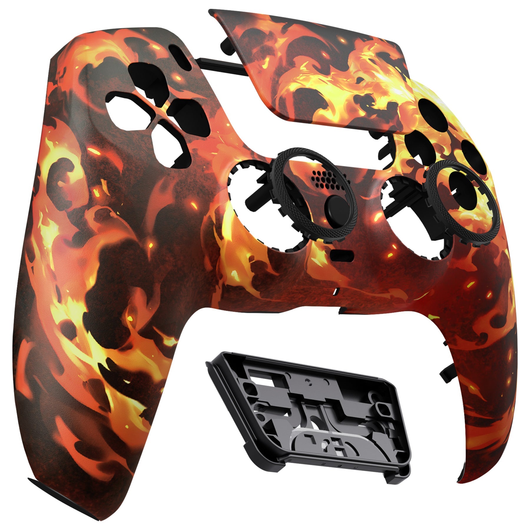 eXtremeRate LUNA Redesigned Replacement Front Shell with Touchpad Compatible with PS5 Controller BDM-010/020/030/040/050/060 - Blazing Magic eXtremeRate