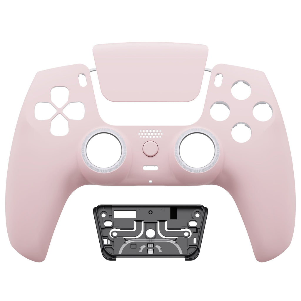 eXtremeRate LUNA Redesigned Replacement Front Shell with Touchpad Compatible with PS5 Controller BDM-010/020/030/040/050/060 - Cherry Blossoms Pink eXtremeRate