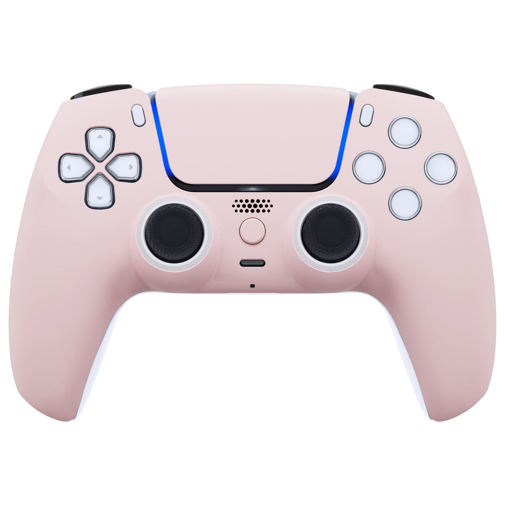 eXtremeRate LUNA Redesigned Replacement Front Shell with Touchpad Compatible with PS5 Controller BDM-010/020/030/040/050/060 - Cherry Blossoms Pink eXtremeRate