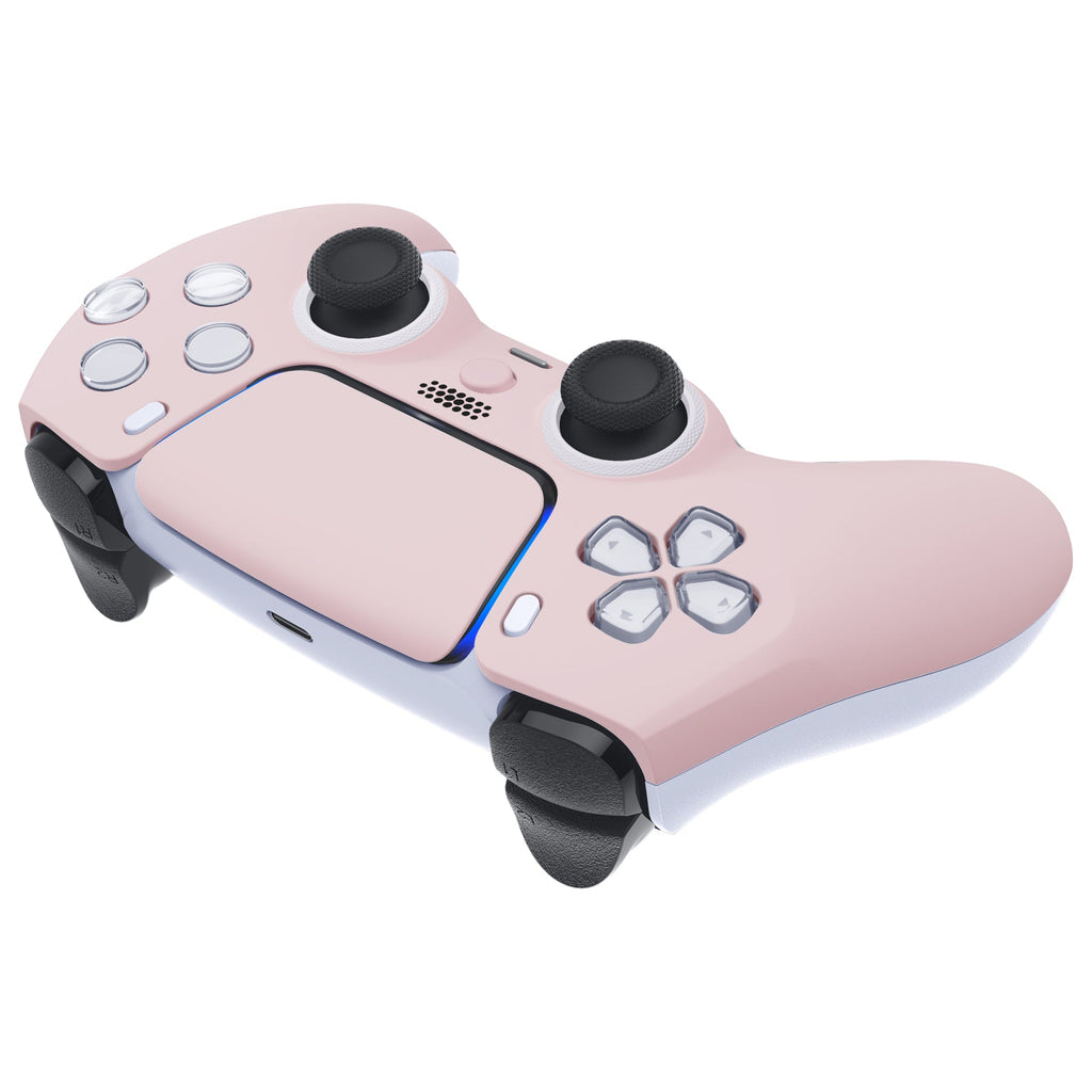 eXtremeRate LUNA Redesigned Replacement Front Shell with Touchpad Compatible with PS5 Controller BDM-010/020/030/040/050/060 - Cherry Blossoms Pink eXtremeRate