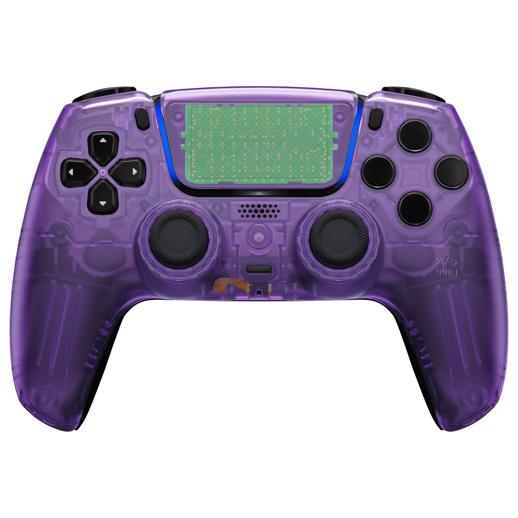 eXtremeRate LUNA Redesigned Replacement Front Shell with Touchpad Compatible with PS5 Controller BDM-010/020/030/040/050 - Clear Atomic Purple eXtremeRate