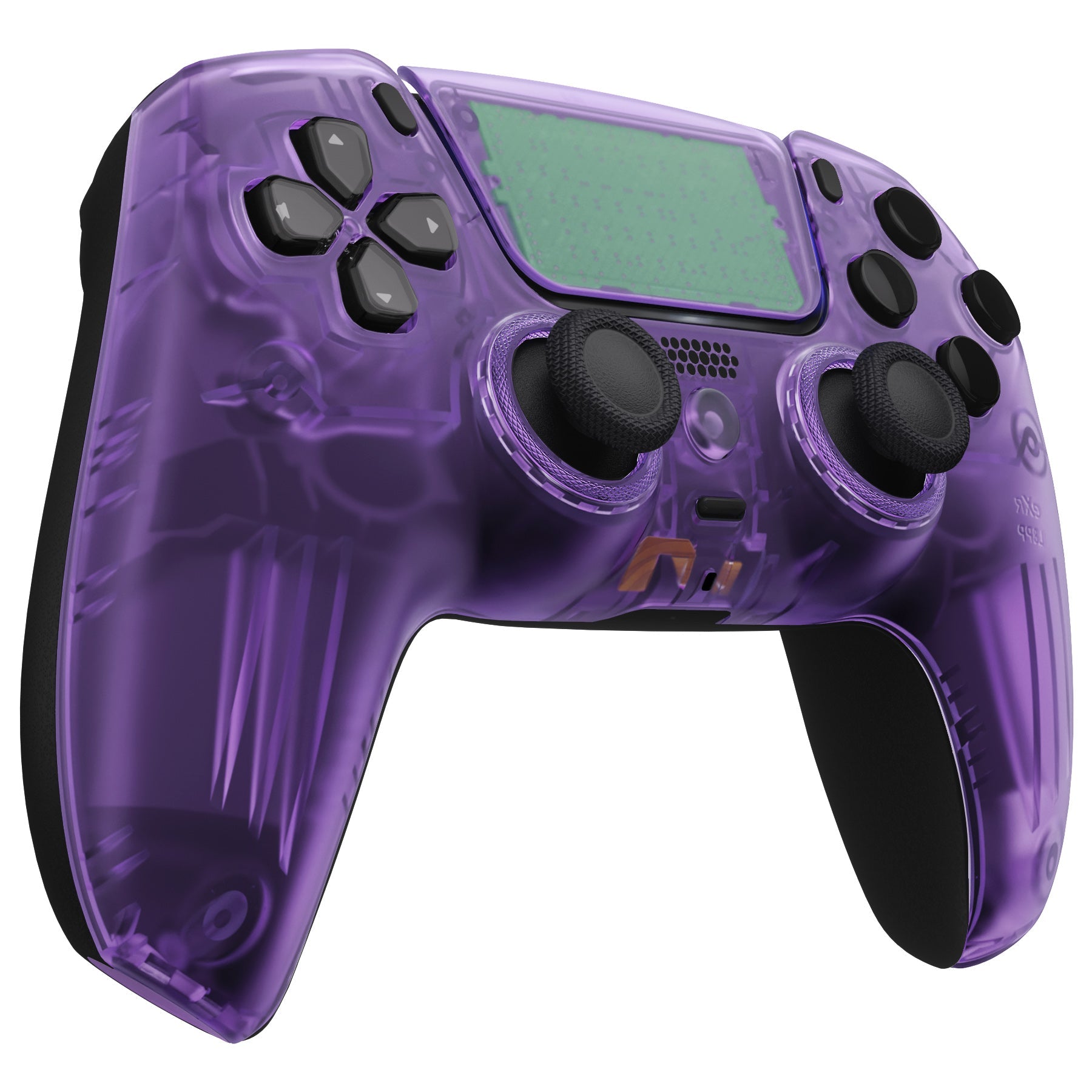 eXtremeRate LUNA Redesigned Replacement Front Shell with Touchpad Compatible with PS5 Controller BDM-010/020/030/040/050 - Clear Atomic Purple eXtremeRate