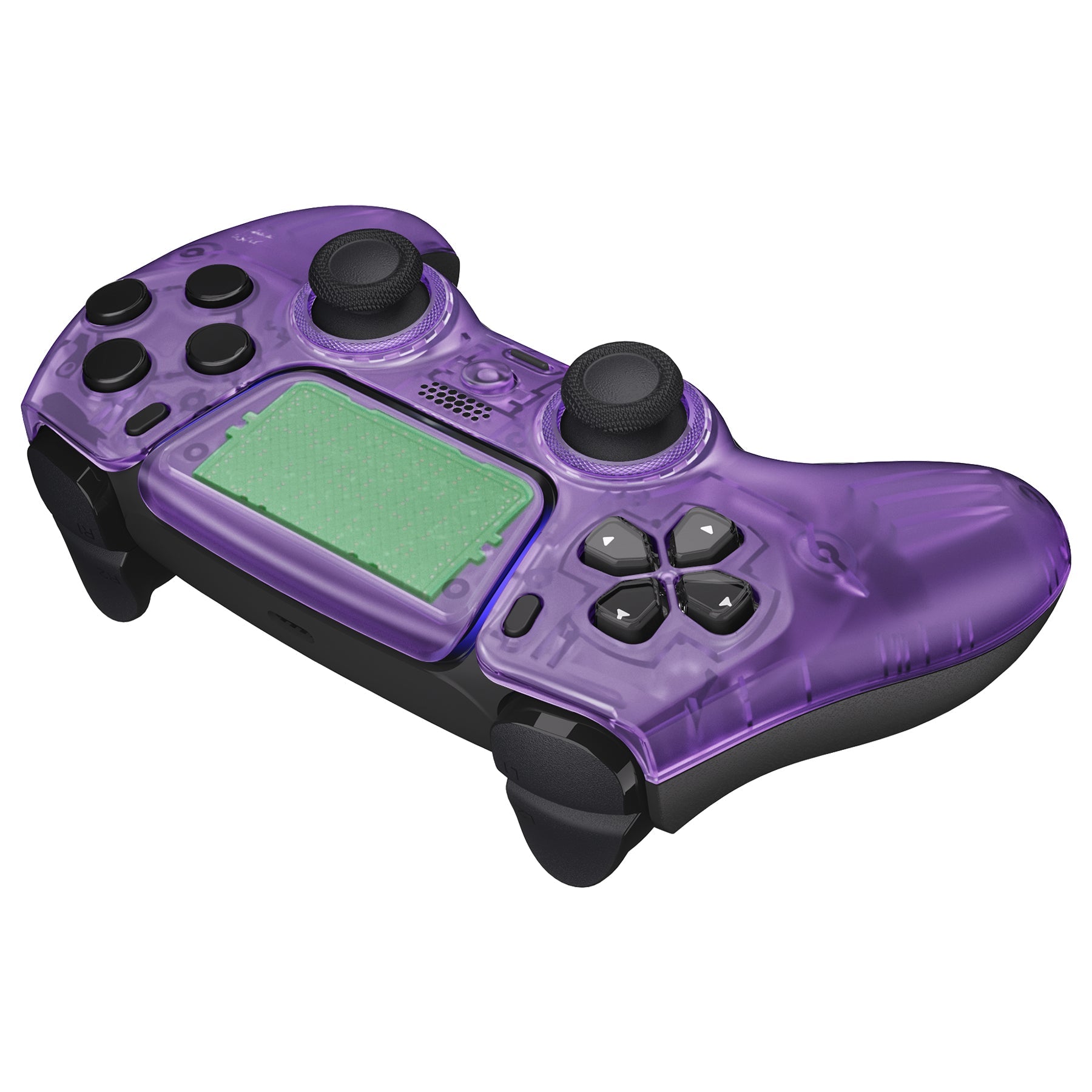 eXtremeRate LUNA Redesigned Replacement Front Shell with Touchpad Compatible with PS5 Controller BDM-010/020/030/040/050 - Clear Atomic Purple eXtremeRate