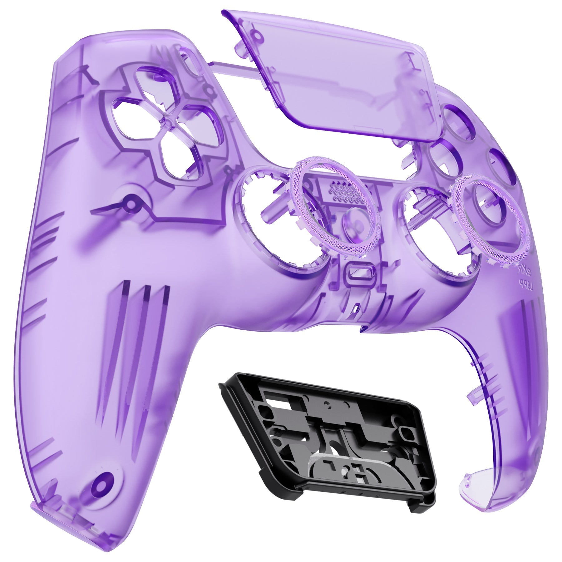 eXtremeRate LUNA Redesigned Replacement Front Shell with Touchpad Compatible with PS5 Controller BDM-010/020/030/040/050 - Clear Atomic Purple eXtremeRate