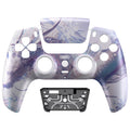 eXtremeRate LUNA Redesigned Replacement Front Shell with Touchpad Compatible with PS5 Controller BDM-010/020/030/040/050/060 - Crystal Dragon eXtremeRate