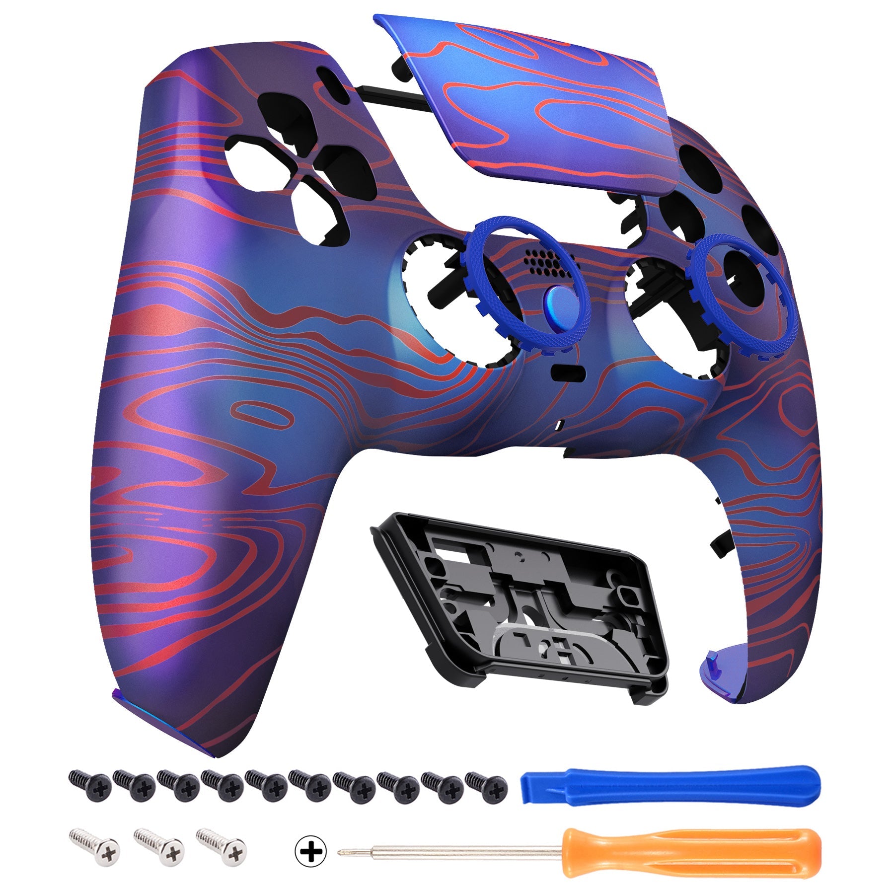 eXtremeRate LUNA Redesigned Replacement Front Shell with Touchpad Compatible with PS5 Controller BDM-010/020/030/040/050 - Damascuscamo eXtremeRate