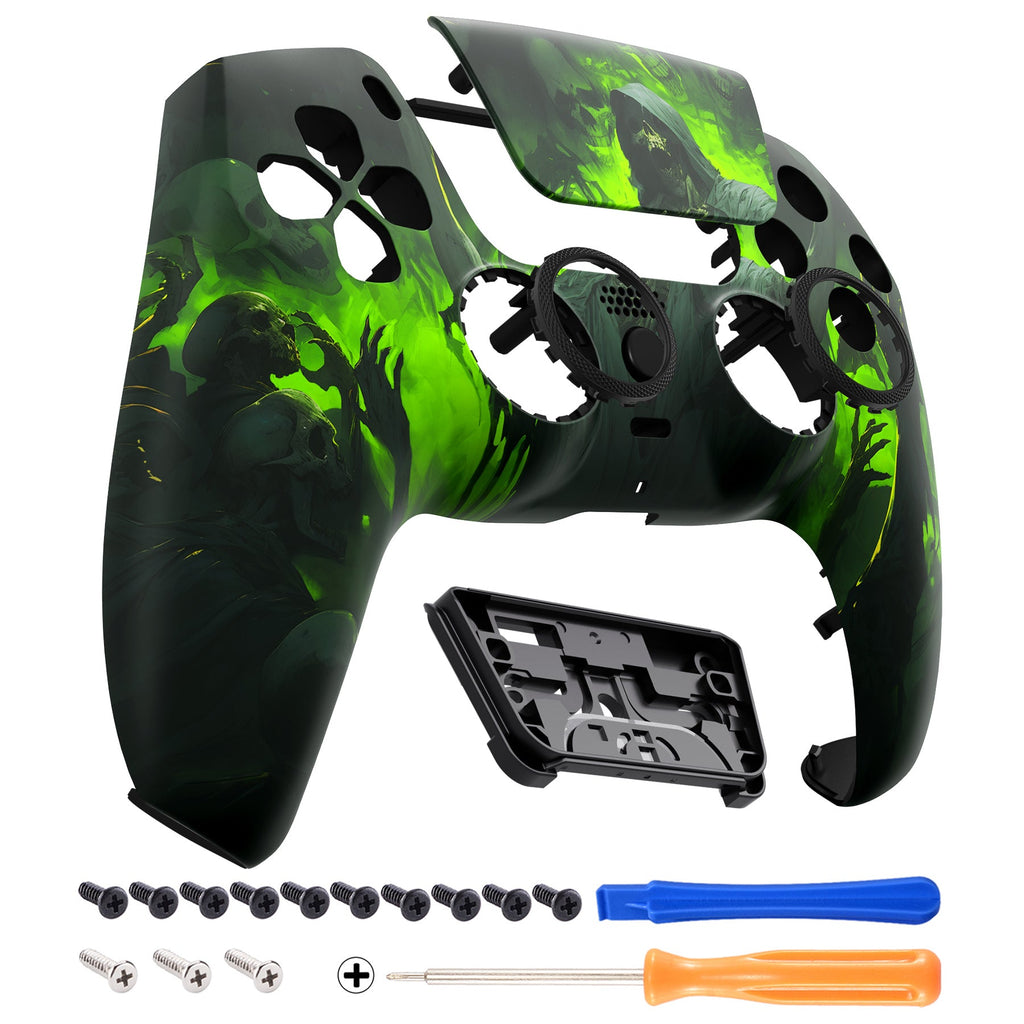 eXtremeRate LUNA Redesigned Replacement Front Shell with Touchpad Compatible with PS5 Controller BDM-010/020/030/040/050 - Dark Carnival eXtremeRate