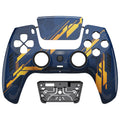 eXtremeRate LUNA Redesigned Replacement Front Shell with Touchpad Compatible with PS5 Controller BDM-010/020/030/040/050 - Glow in Dark Mecha - Orange eXtremeRate