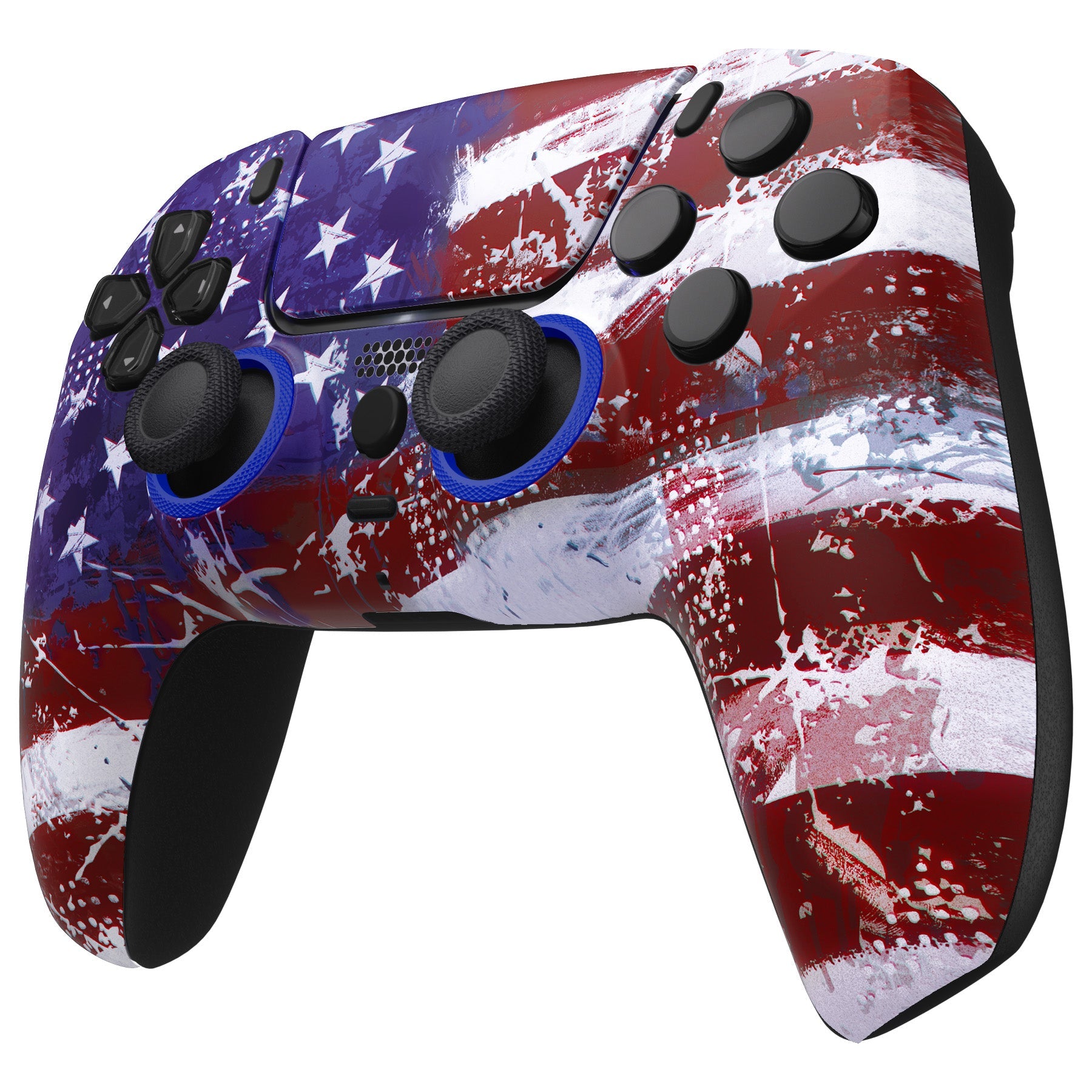 eXtremeRate LUNA Redesigned Replacement Front Shell with Touchpad Compatible with PS5 Controller BDM-010/020/030/040/050 - Impression US Flag eXtremeRate