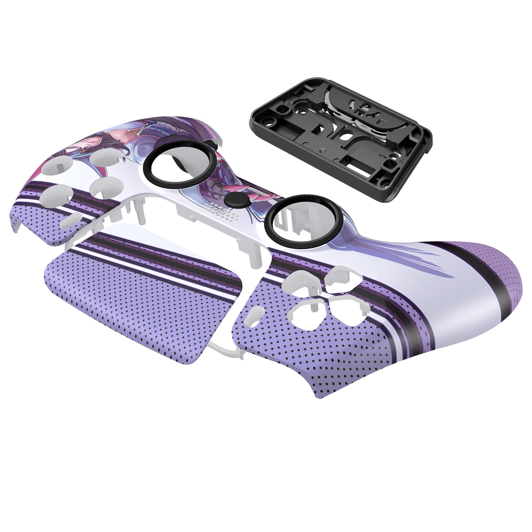 eXtremeRate LUNA Redesigned Replacement Front Shell with Touchpad Compatible with PS5 Controller BDM-010/020/030/040/050/060 - Neko Mecha eXtremeRate
