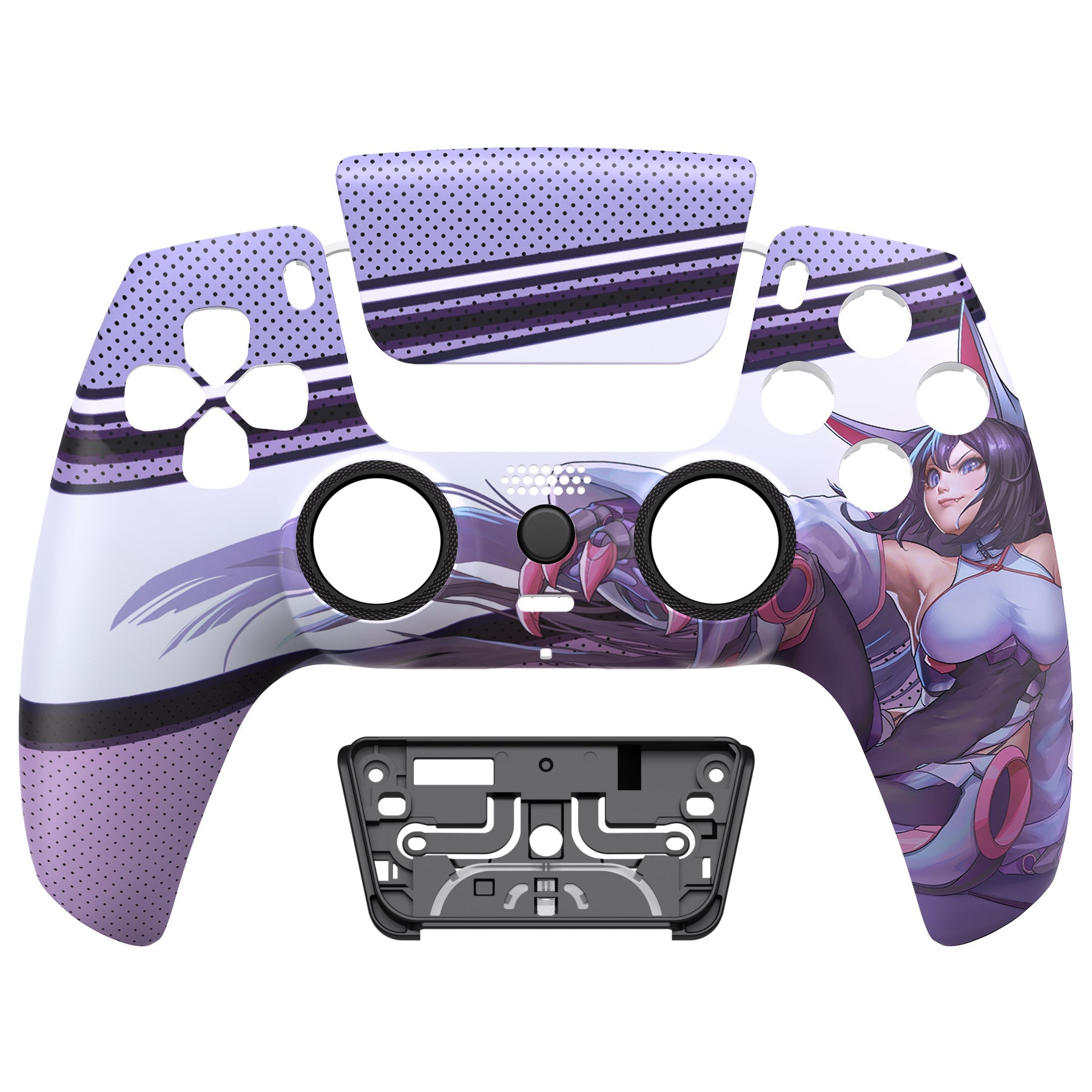 eXtremeRate LUNA Redesigned Replacement Front Shell with Touchpad Compatible with PS5 Controller BDM-010/020/030/040/050/060 - Neko Mecha eXtremeRate