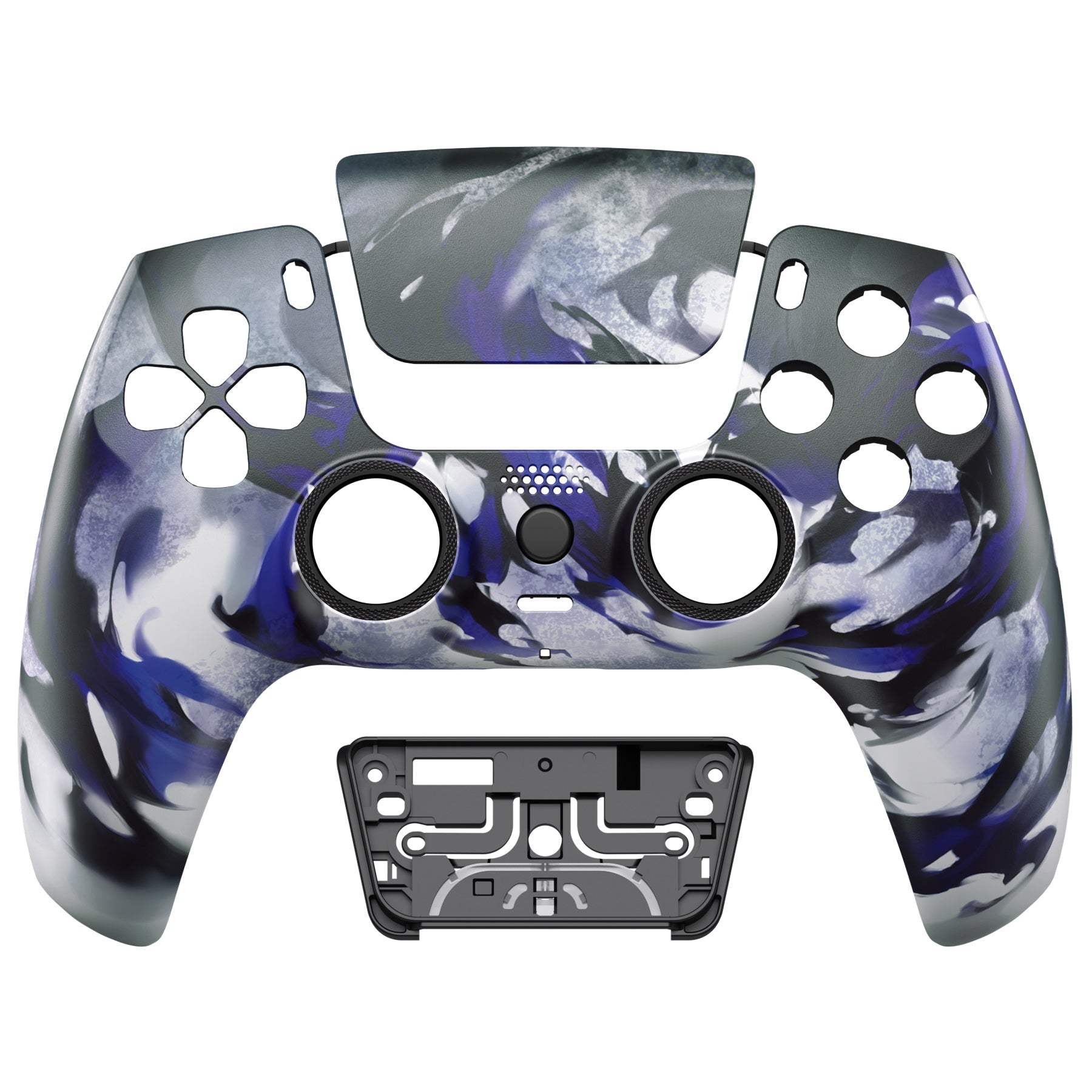 eXtremeRate LUNA Redesigned Replacement Front Shell with Touchpad Compatible with PS5 Controller BDM-010/020/030/040/050/060 - Shadow Magic eXtremeRate