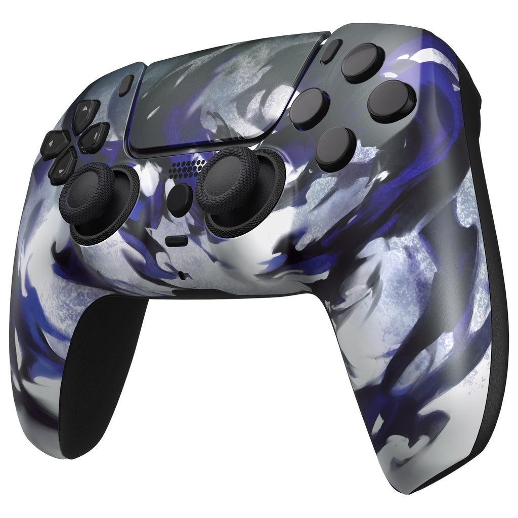 eXtremeRate LUNA Redesigned Replacement Front Shell with Touchpad Compatible with PS5 Controller BDM-010/020/030/040/050/060 - Shadow Magic eXtremeRate