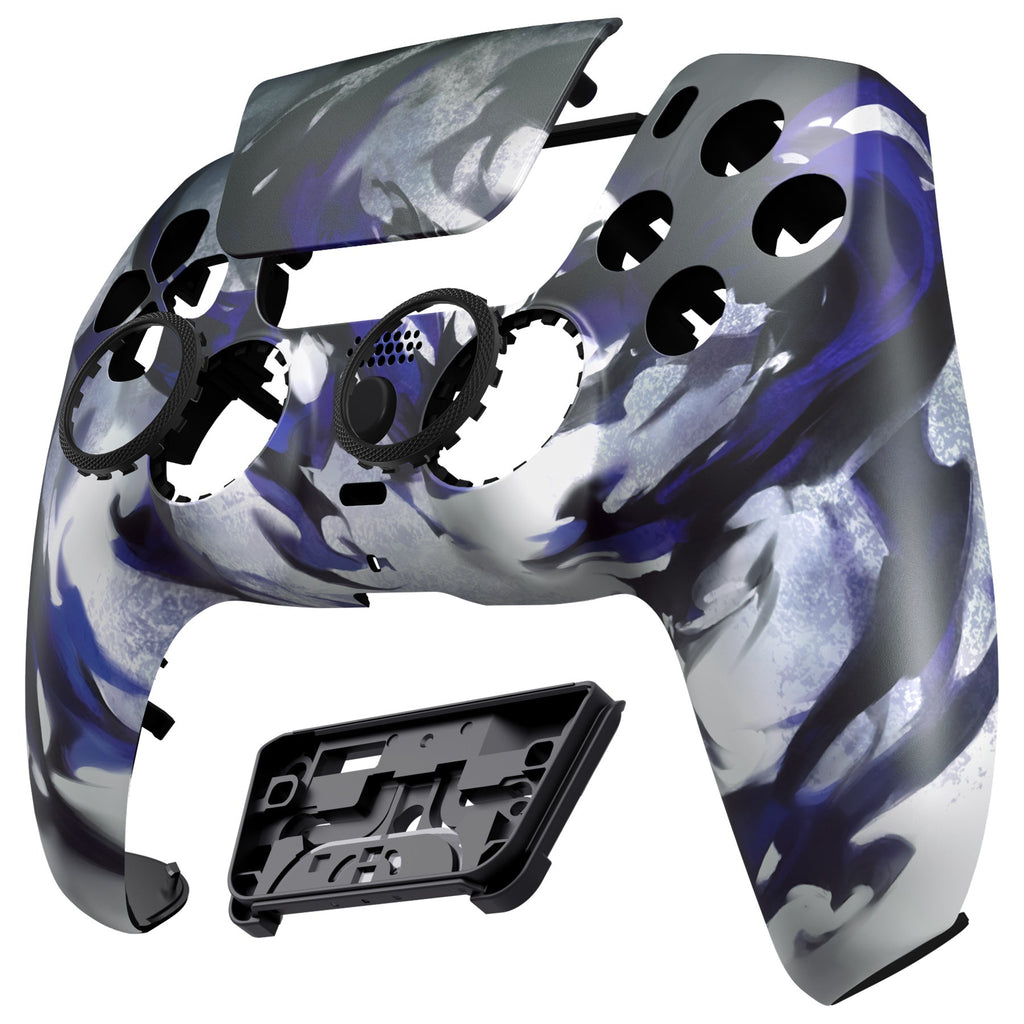 eXtremeRate LUNA Redesigned Replacement Front Shell with Touchpad Compatible with PS5 Controller BDM-010/020/030/040/050/060 - Shadow Magic eXtremeRate